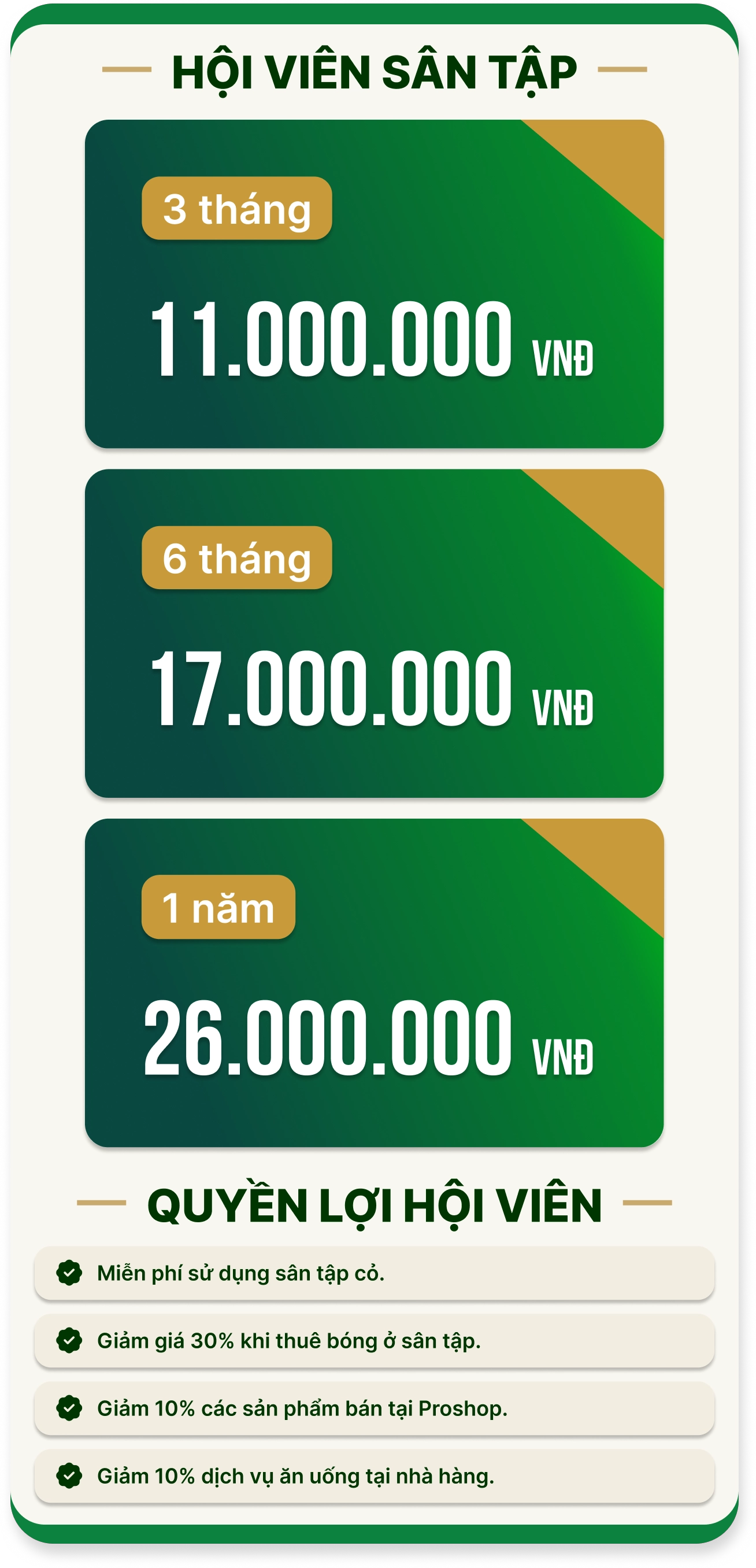 Hội viên sân tập