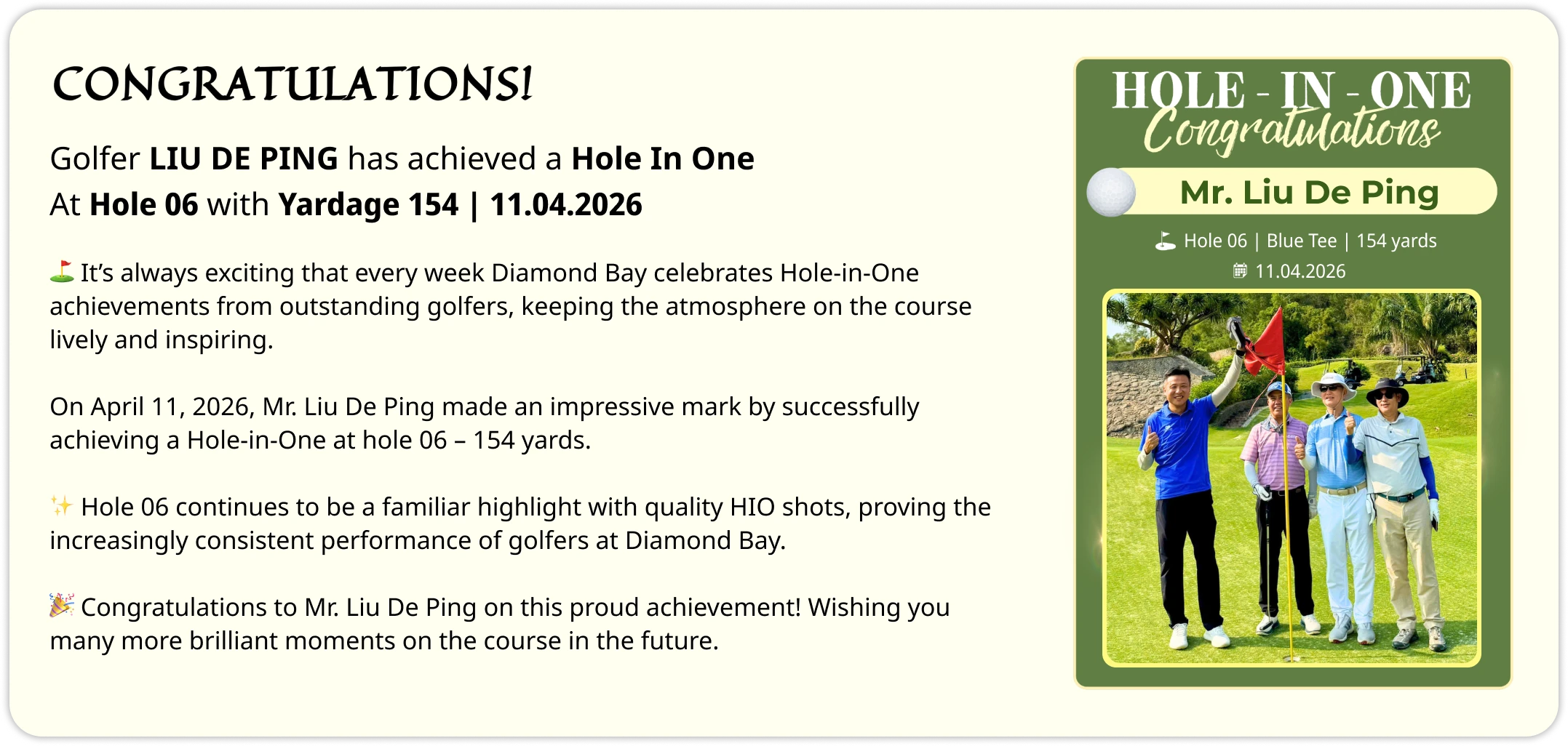 Diamond Bay Golf & Villas Promotion