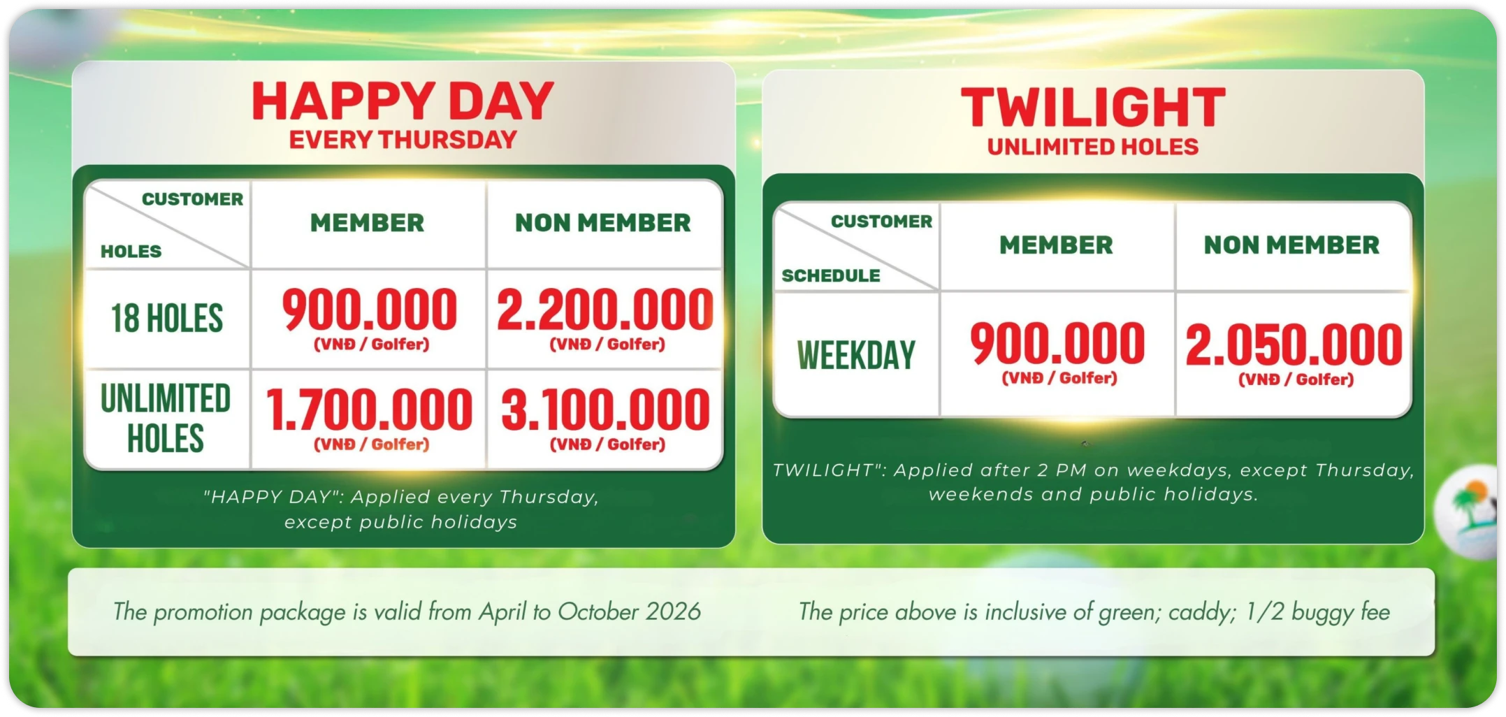 Diamond Bay Golf & Villas Promotion