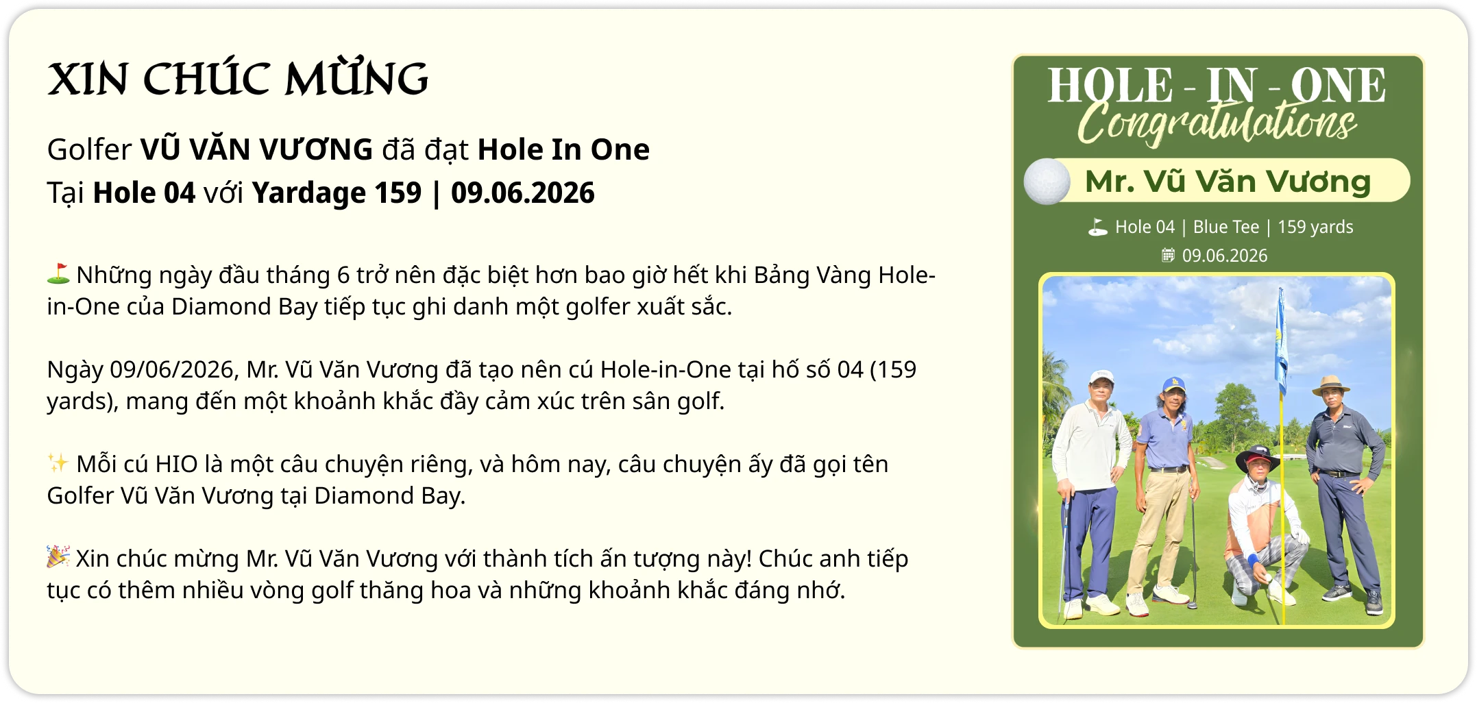 Diamond Bay Golf & Villas Promotion