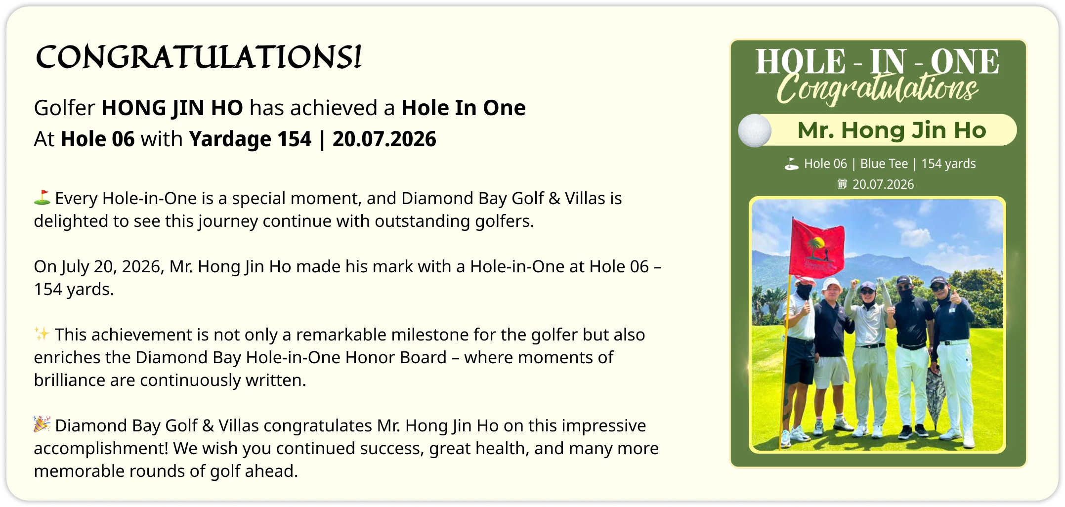 Diamond Bay Golf & Villas Promotion