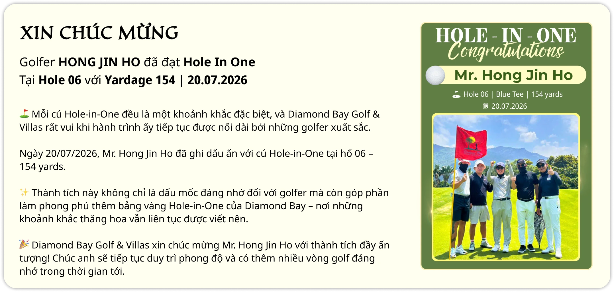 Diamond Bay Golf & Villas Promotion